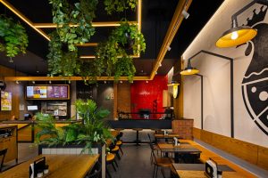 Sphere Design and Architecture Interiors Food and Beverage Bird & Co. Gateway Restaurant Chicken Pizza