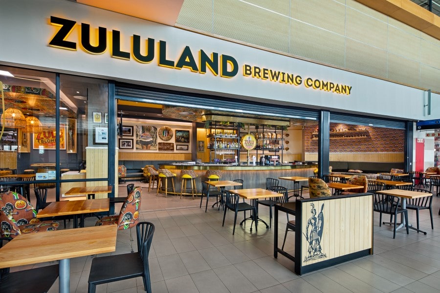 Sphere Design and Architecture Retail Food and Beverage Interiors Zululand Brewing Company King Shaka International Airport Brewer